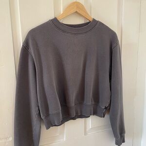 TNA Heather Gray Ribbed Sweatshirt